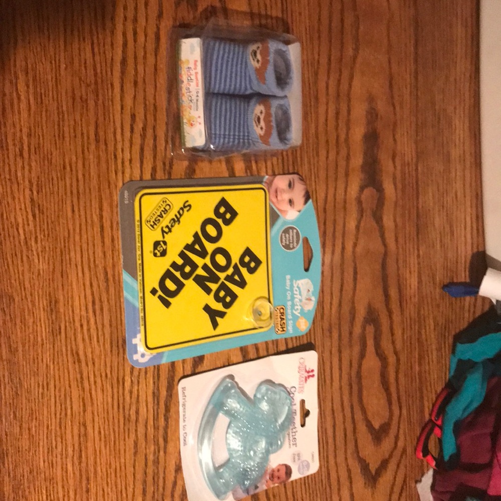 🍭Baby On Board Sign, Cool Teether, Monkey Booties